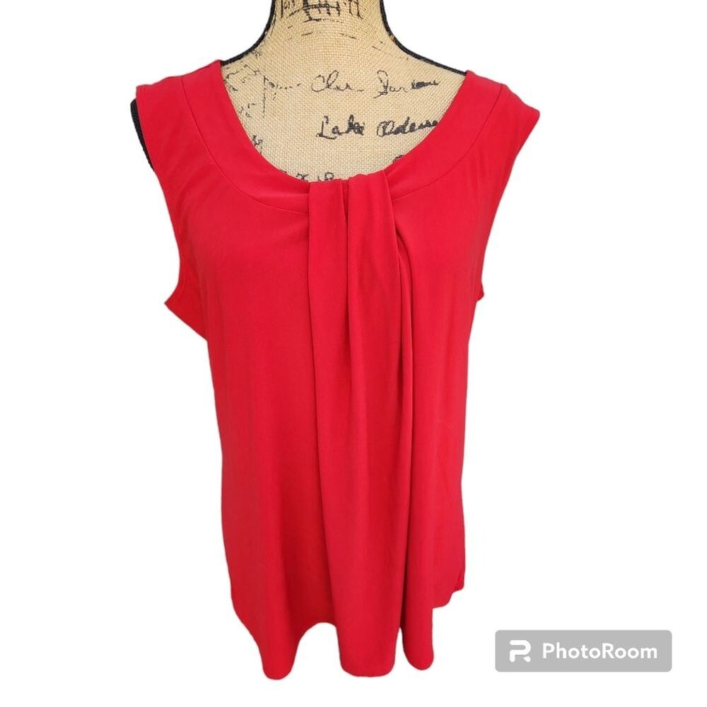 Susan Lawrence Gathered Blouse Womens SZ XL Liquid Knit Office Business Capsule